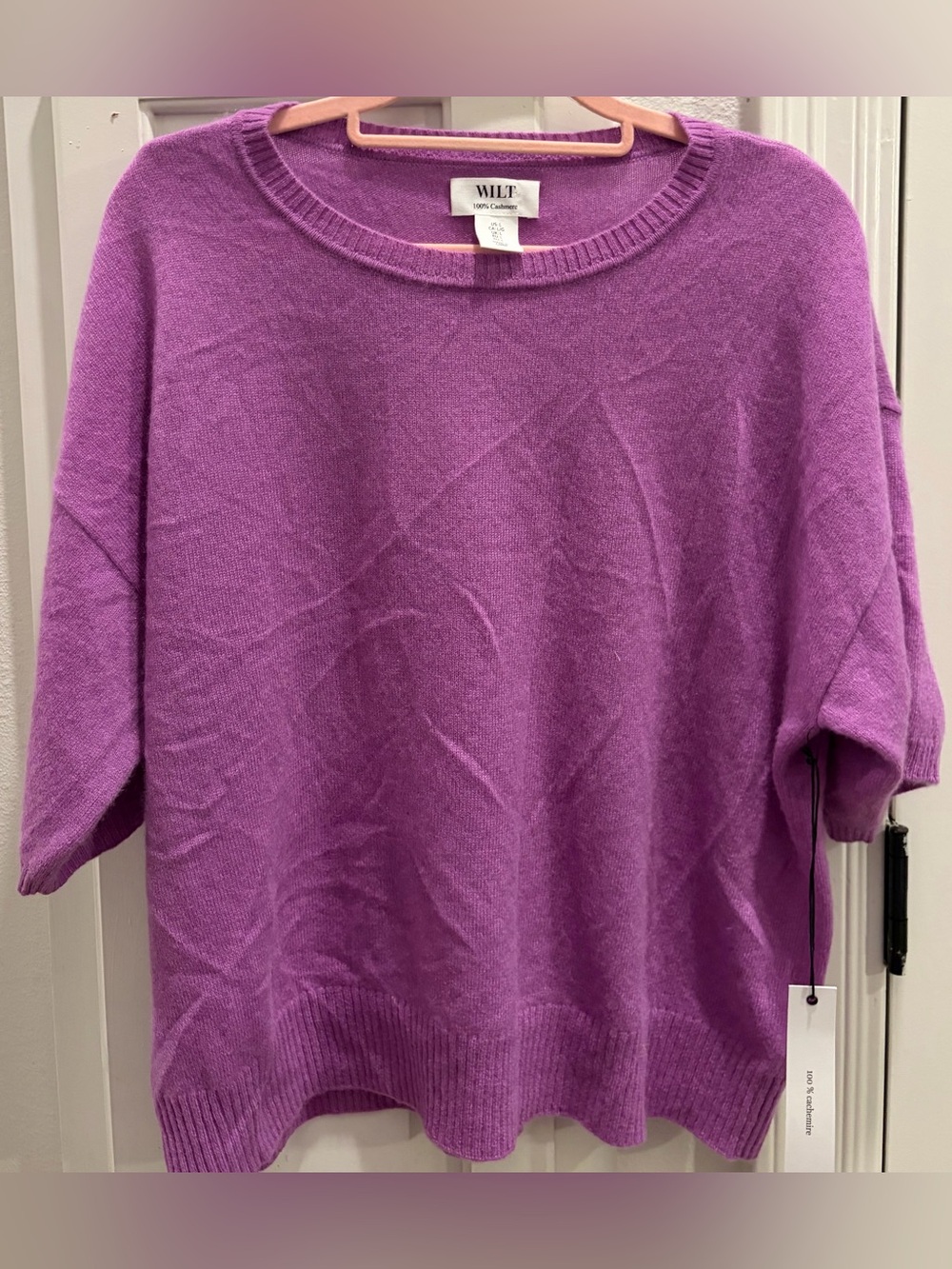 NWT WILT Elegant Purple Cashmere Blend Women's Sweater